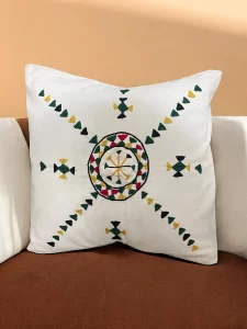 Hand-Embroidered Siwa Cushion