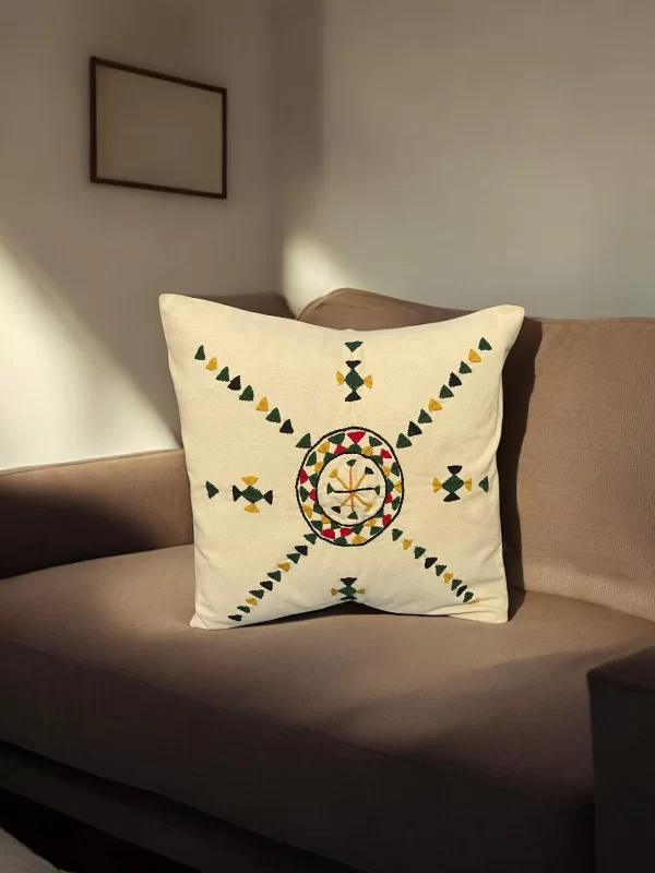 Hand-Embroidered Siwa Cushion - Image 3