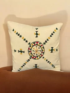 Hand-Embroidered Siwa Cushion