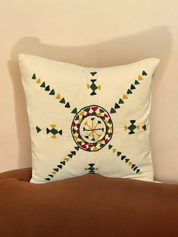 Hand-Embroidered Siwa Cushion - Image 2