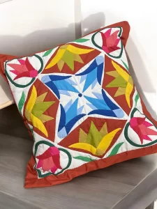 Floral Patchwork Khayamiya Cushion