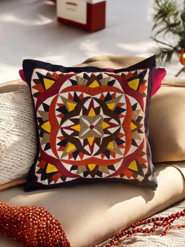 Egyptian Khayamiya Patchwork Cushion - Image 3