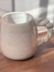 Braided Handle Handmade Ceramic Mug