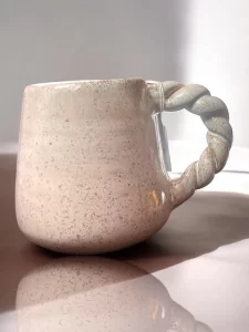 Braided Handle Handmade Ceramic Mug