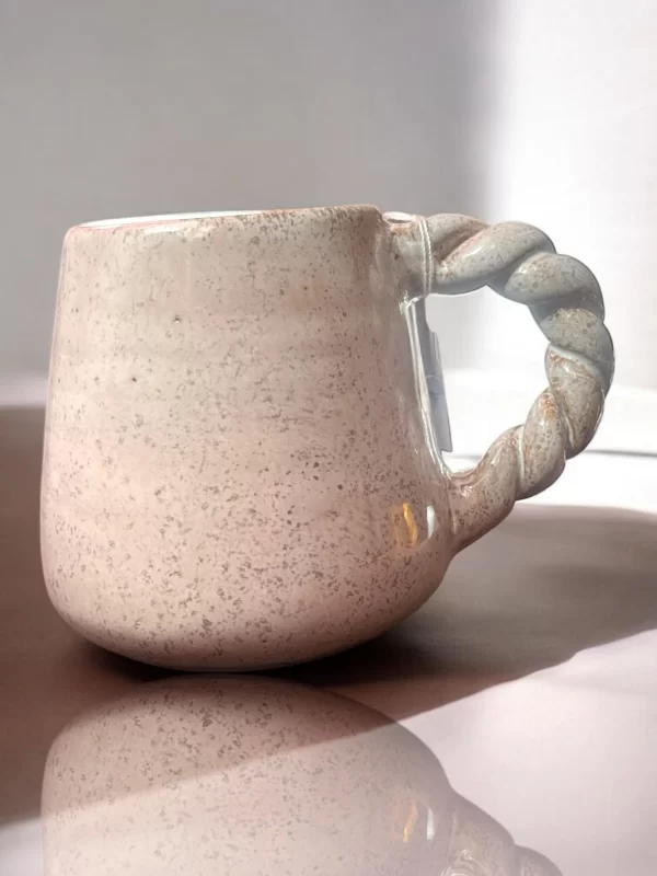 Braided Handle Handmade Ceramic Mug
