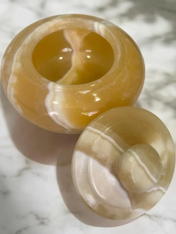Handmade Alabaster Urn - Image 2