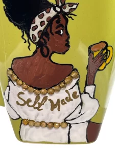 Self-Made Empowerment Mug – Hand-Painted with Rhinestones