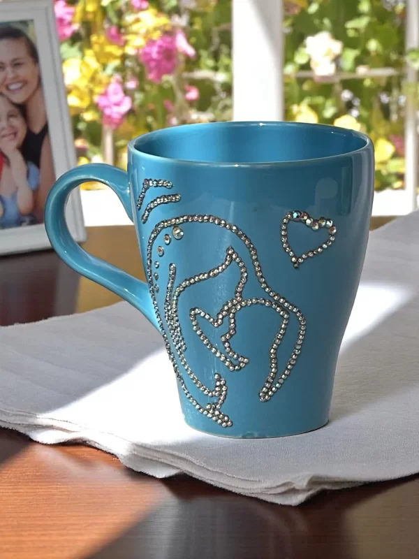 Handmade “Behind Every Great Kid” Sky Blue Mother’s Day Mug - Image 6