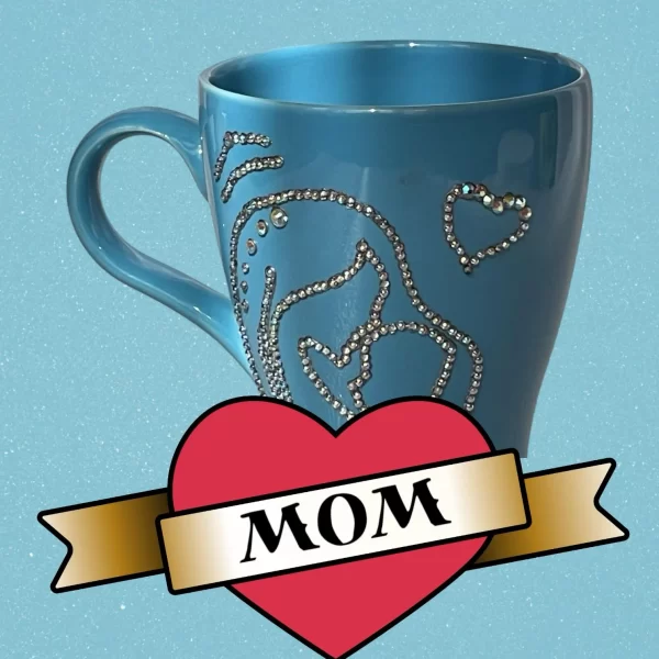 Handmade “Behind Every Great Kid” Sky Blue Mother’s Day Mug - Image 5