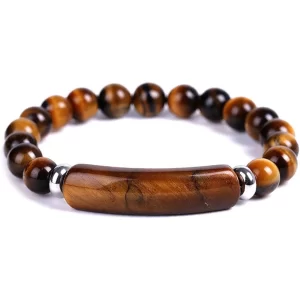 Stone Beaded Handmade Yoga Energy Healing Bracelet with Yellow Tiger Eye