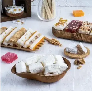 Exquisite Middle Eastern Malban and Nougat Bars: Gourmet Flavors & Traditional Sweets