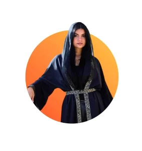 Silver Thin Arabian Letters Kaftan - Embrace Elegance Daily
