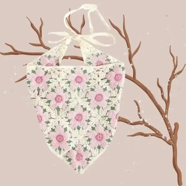 Bohemian Style Floral Knitted Hair Bandana