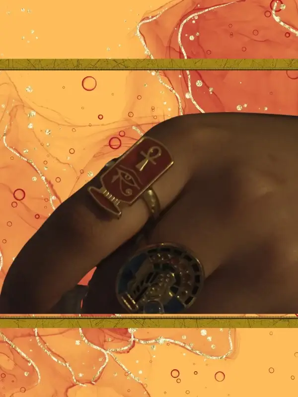 18K Gold-Plated Cartouche Ring - Pharaonic Jewelry - Image 3