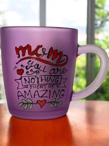Lavender Handmade Mother’s Day Mug – “Mom, You Are Amazing”