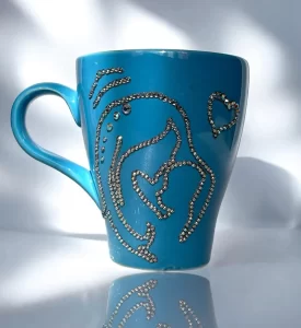 Handmade “Behind Every Great Kid” Sky Blue Mother’s Day Mug