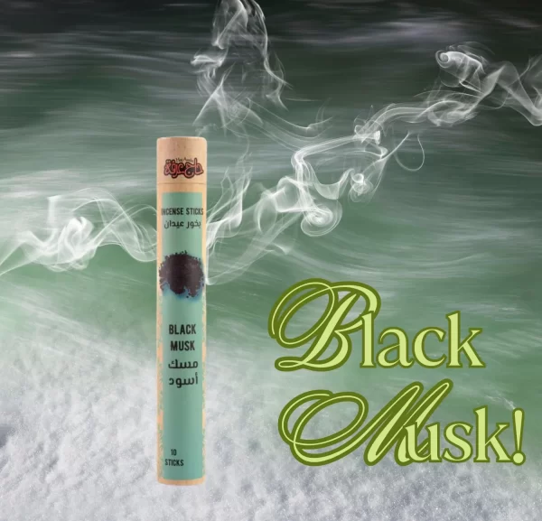 Haj Arafa Black Musk Incense Sticks - Handcrafted, Organic & Natural Aromatherapy - Image 2