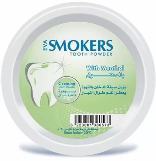 Eva Smokers Tooth Powder with Menthol - Natural Whitening for a Brighter Smile - Image 3
