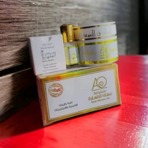 Al Rayan Musk Al Tahara White Purity Set Solid Musk Cream & Soap, Alcohol-Free for Sensitive Areas, 3 PCS