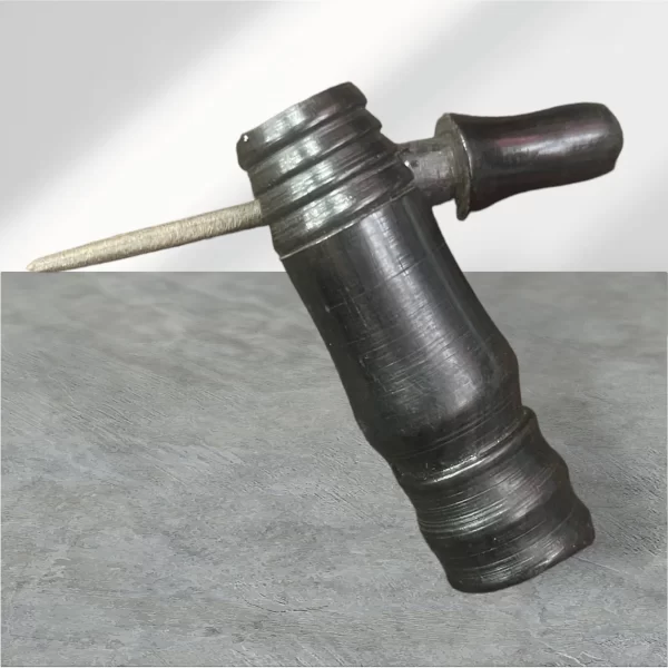 Egyptian Ebony Wood Kohl Container - Handcrafted Traditional Carved Cosmetic Holder - Image 2